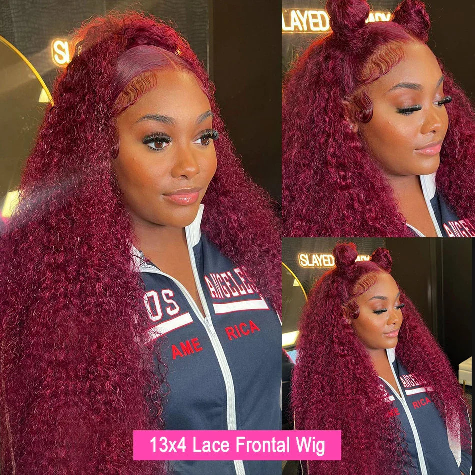 Water Wave Burgundy Hair Wigs