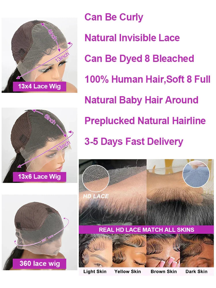 Deep Wave Lace Front Human Hair Wig