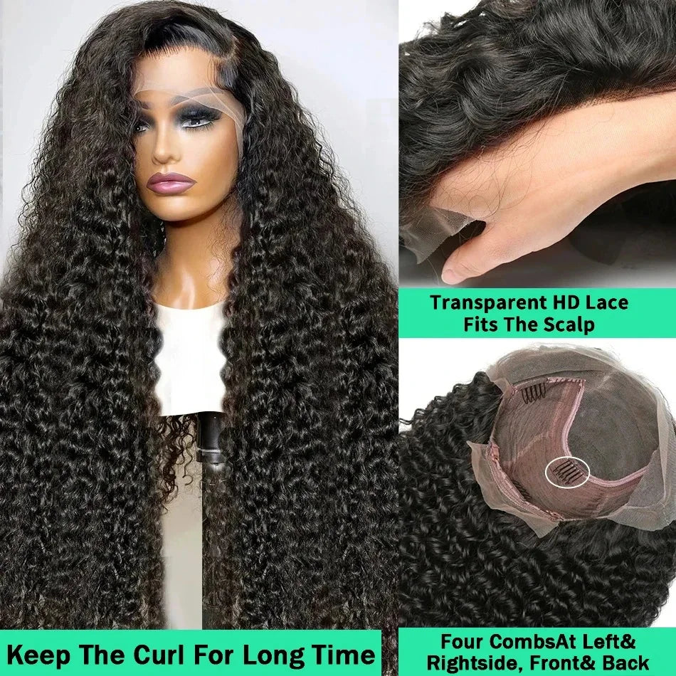 Water Wave Curly Lace Frontal Wigs