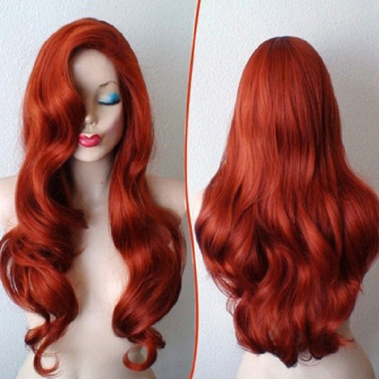 Copper Anime Long Curly Hair